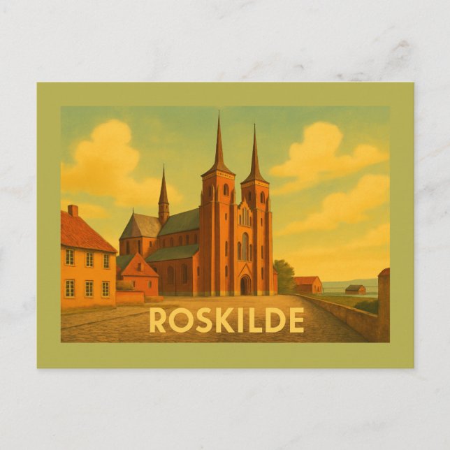 Roskilde Denmark Cathedral Postcard (Front)