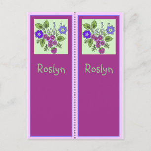 Roslyn Personalized Bookmark Postcard