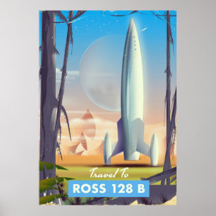 Ross 128 B Science fiction poster