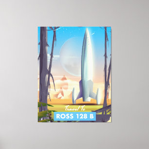 Ross 128 B Science fiction poster Canvas Print