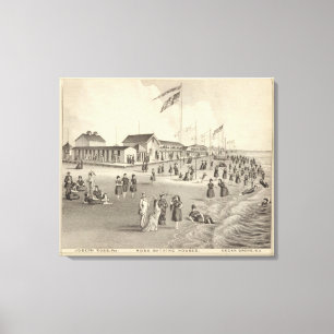 Ross Bathing Houses, Ocean Grove, NJ Canvas Print