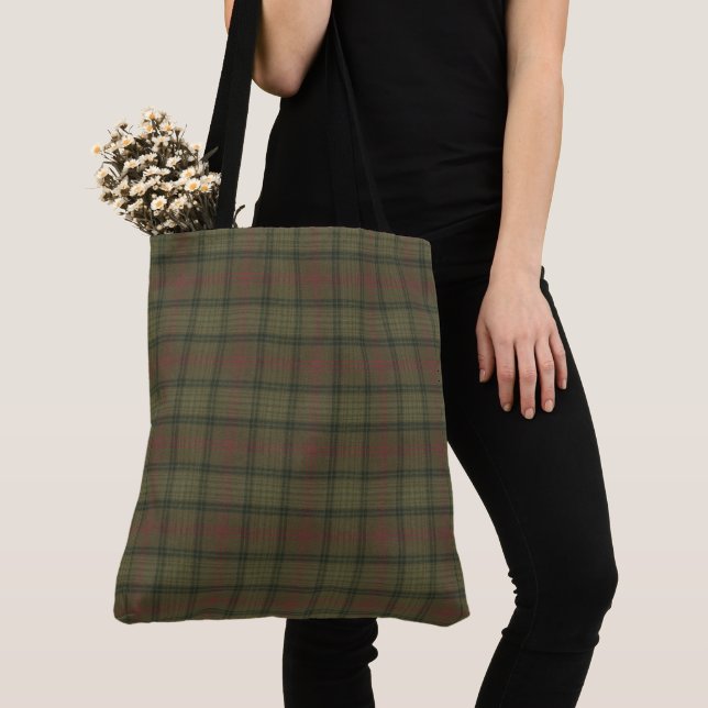 Ross Chasse Sac fourre-tout Tartan écossais Patiné (De près)
