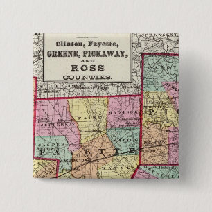 Ross Counties 2 Inch Square Button