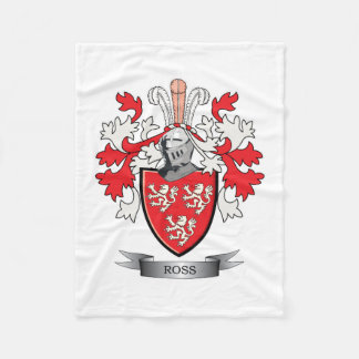 Ross Family Crest Coat of Arms Fleece Blanket