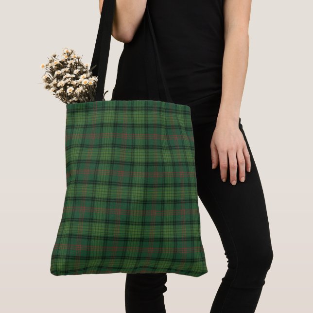 Ross Hunting Ancient Scottish Tartan Tote Bag (Close Up)