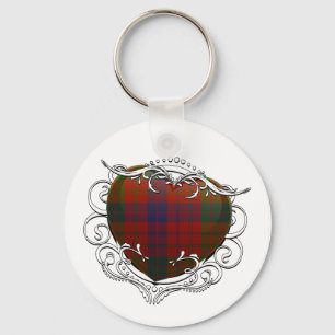 Ross Tartan Heart Keychain