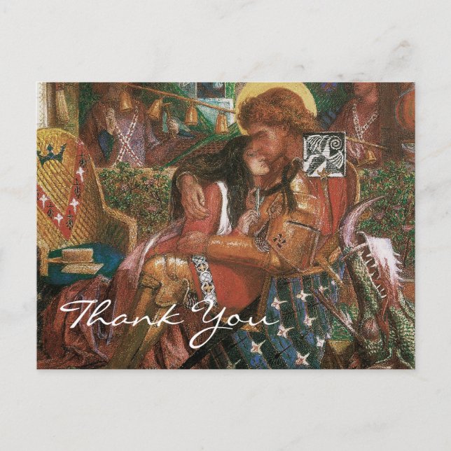 Rossetti's Wedding of St George and Princess Sabra Postcard (Front)