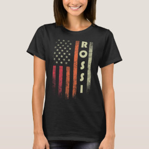 Rossi Surname Funny Retro Vintage Birthday America T-Shirt