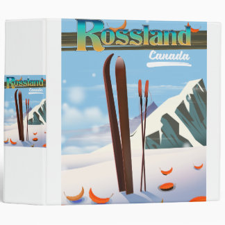 Rossland Canada travel poster. Binder