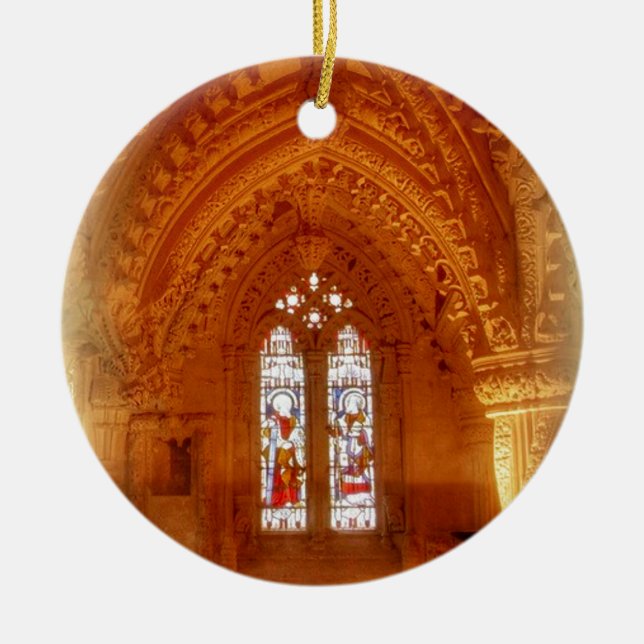 Rosslyn Chapel Interior Ceramic Ornament (Front)