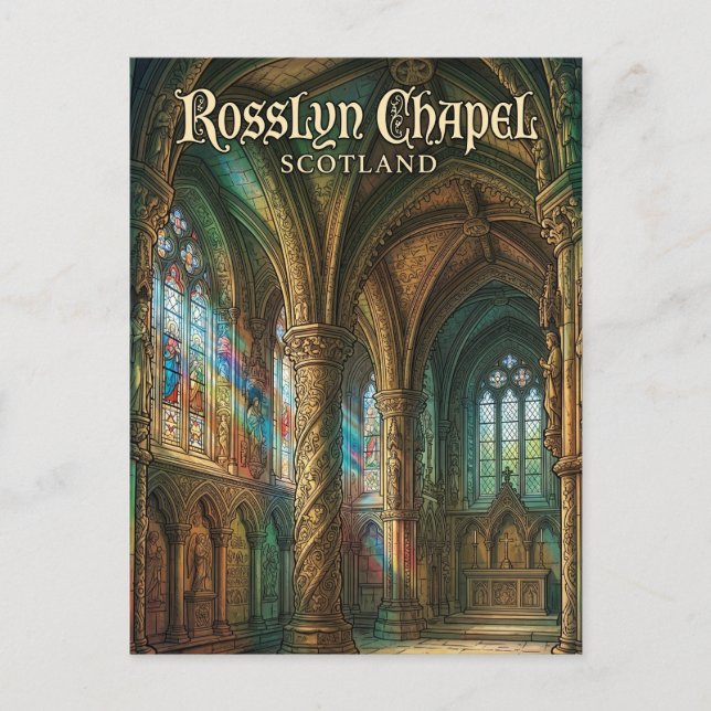 Rosslyn Chapel Scotland Postcard (Front)