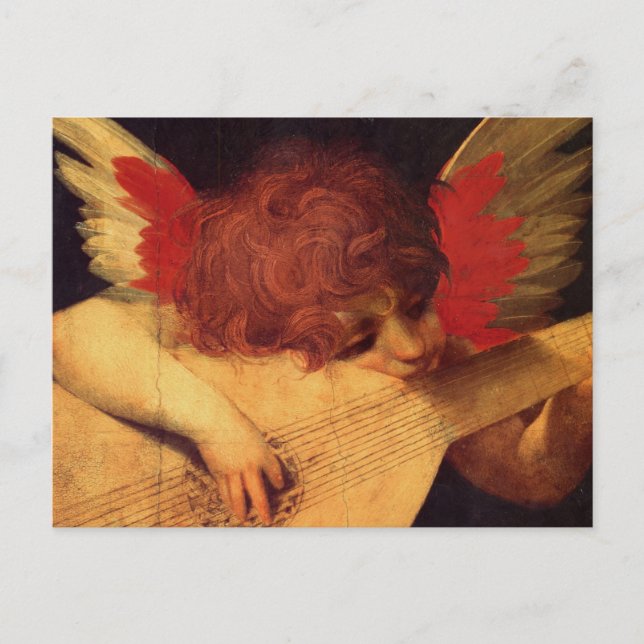 Rosso Fiorentino Musician Angel Postcard (Front)