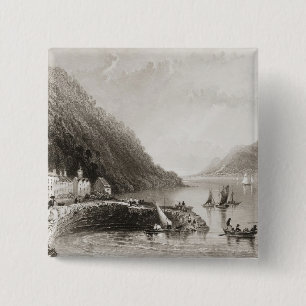 Rosstrevor Pier 2 Inch Square Button