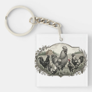 Roster in the farm keychain