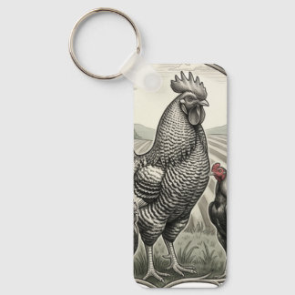 Roster in the farm keychain