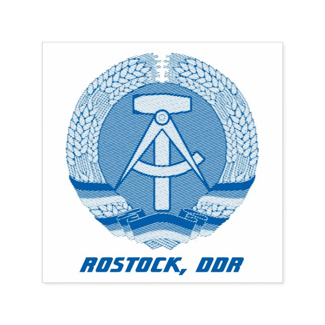 Rostock, DDR, Rostock, Socialist East Germany Self-inking Stamp (Design)