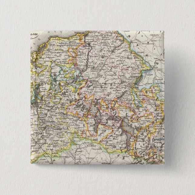 Rostock Germany 2 Inch Square Button (Front)