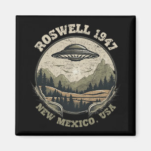 Roswell 1947 Abduction New Mexico Ufo Vintage Alie Magnet