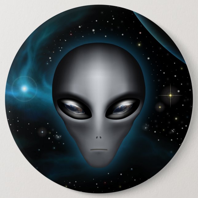 Roswell Alien II (Button) 6 Inch Round Button (Front)