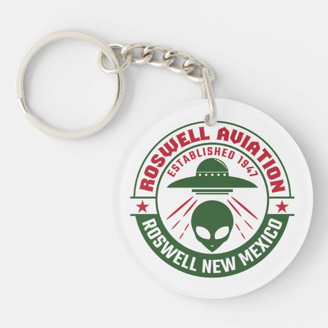 Roswell Aviation Established 1947 Keychain (Front)