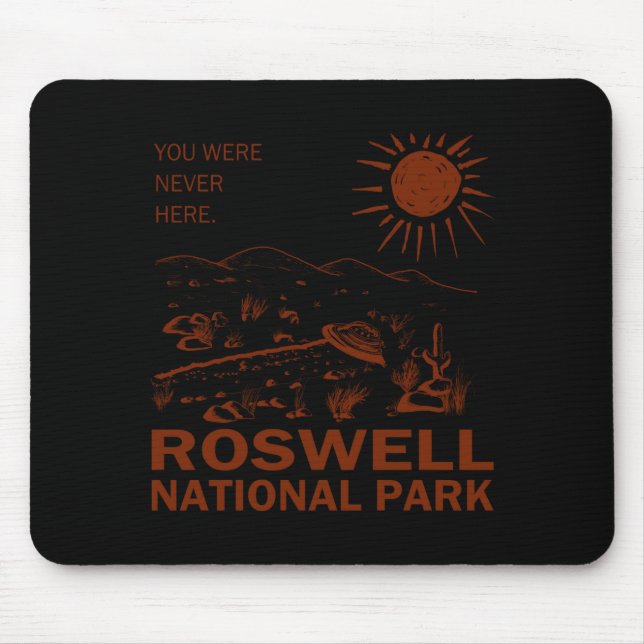 Roswell National Park Ufo Flying Saucer Aliens _1  Mouse Pad (Front)