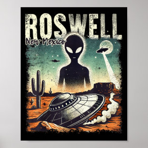 Roswell New Mexico 1947 Alien Abduction Ufo Crash Poster