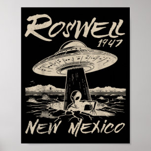 Roswell New Mexico 1947 Alien Abduction Ufo Crash Poster