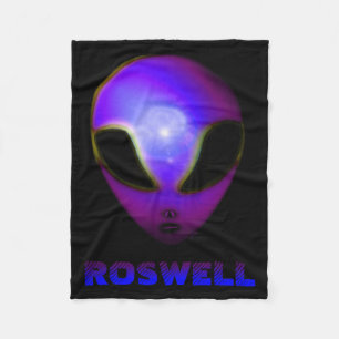Roswell New Mexico Alien Fleece Blanket