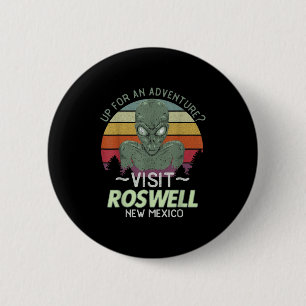 Roswell New Mexico Alien Head Funny Souvenir Quote 2 Inch Round Button