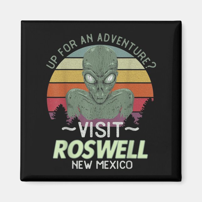 Roswell New Mexico Alien Head Funny Souvenir Quote Magnet (Front)