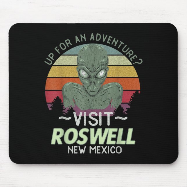 Roswell New Mexico Alien Head Funny Souvenir Quote Mouse Pad (Front)