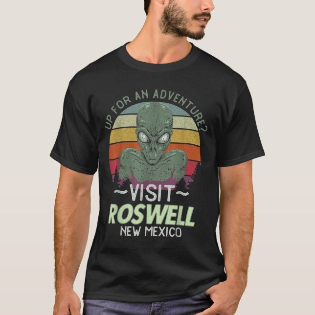 Roswell New Mexico Alien Head Funny Souvenir Quote T-Shirt (Front)