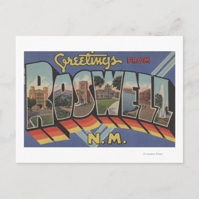 Roswell, New Mexico - Large Letter Scenes Postcard (Front)
