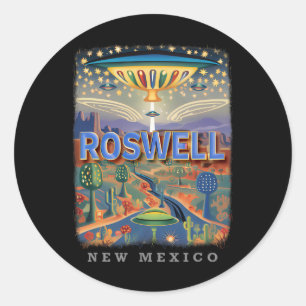 Roswell New Mexico Nm Extraterrestrial Encounter S Classic Round Sticker