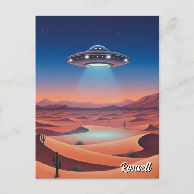 Roswell New Mexico UFO Postcard (Front)