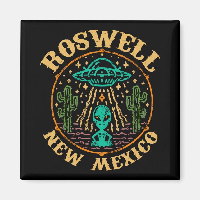 Roswell Nm 1947 - Funny Roswell Aviation New Mexic Magnet (Front)