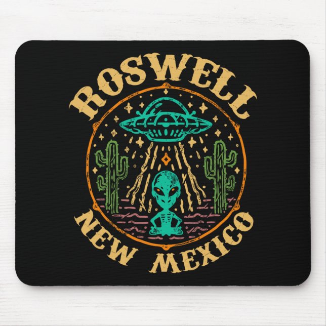 Roswell Nm 1947 - Funny Roswell Aviation New Mexic Mouse Pad (Front)
