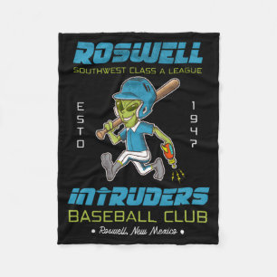 Roswell Nm Intruders Minor League Baseball Team T Fleece Blanket