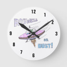 ROSWELL or BUST! clock