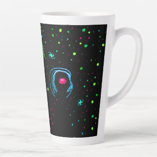 Roswell Spacewalk Wormhole -Teal UFO w/text option Latte Mug