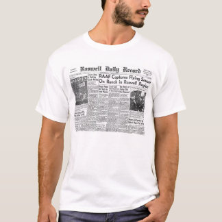 Roswell. UFO. Incident. Newspaper clipping. T-Shir T-Shirt