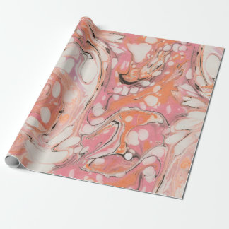 Rosy | Abstract Water Marble Pattern Wrapping Paper
