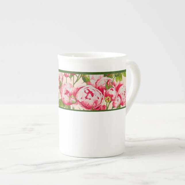Rosy Abundance on a Bone China Mug (B) (Front Right)