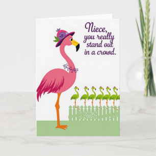 Rosy Bird Niece Mothers Day Card