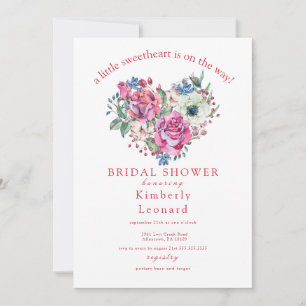 Rosy Blooms Baby shower amoureux Invitation