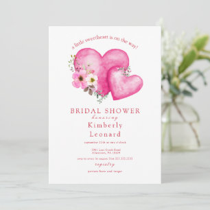 Rosy Blooms Sweetheart Baby Shower Invitation