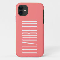 Rosy Blush Solid Colour | Minimalist Name