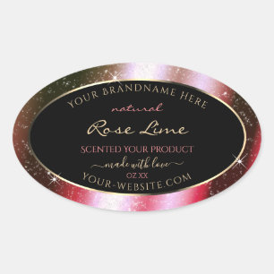 Rosy Blush Sparkle Glitter Frame Product Label