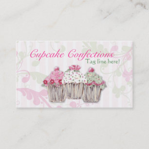 Rosy Cupcake Business Cards