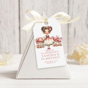 Rosy Fairy 3rd Birthday Floral Pink Favour Gift Ta Tags